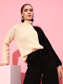 STREET 9 - High Neck Colorblocked Pullover