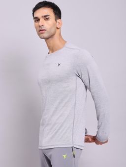 Technosport - Men Melange Slim Fit Sports T-Shirt with Double Cool