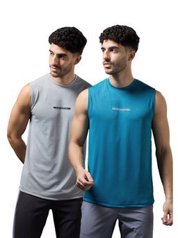 Technosport - Men Solid Slim Fit Sports Tank Top Technocool+ (Pack of 2)