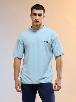 Technosport - Men Solid Relaxed Fit Round Neck Sports T-Shirt with Matpiq
