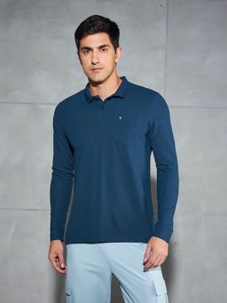 Technosport - Men Solid Slim Fit Polo Sports T-Shirt with Matpiq