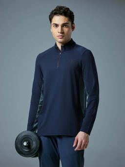 Technosport - Men Slim Fit High Neck Sports T-Shirt with Cotflex