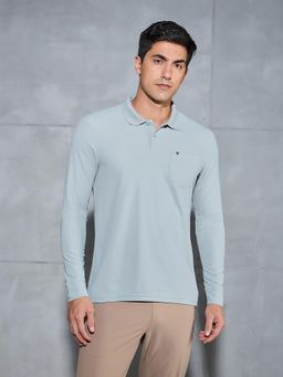 Technosport - Men Solid Slim Fit Polo Sports T-Shirt with Matpiq