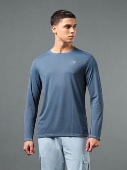 Technosport - Men Solid Slim Fit Round Neck Sports T-Shirt with Technocool+
