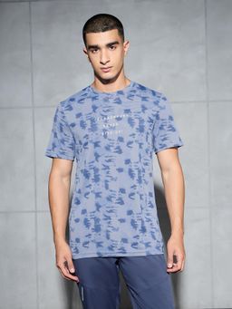 Technosport - Men Printed Slim Fit Round Neck Sports T-Shirt with Technocool+