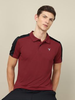 Technosport - Men Colorblock Relax Fit Polo Sports T-Shirt with Technocool+