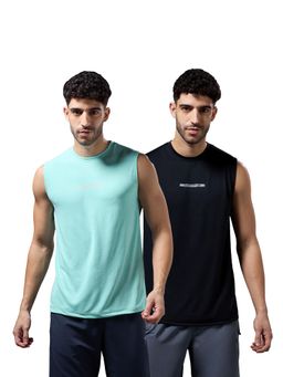 Technosport - Men Solid Slim Fit Sports Tank Top Technocool+ (Pack of 2)