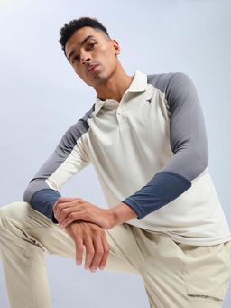 Technosport - Men Colorblock Slim Fit Polo Sports T-Shirt with Technocool+