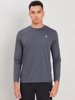 Technosport - Men Solid Slim Fit Round Neck Sports T-Shirt with Technocool+