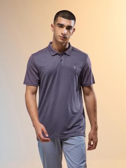 Technosport - Men Melange Slim Fit Round Neck Sports T-Shirt with Double Cool