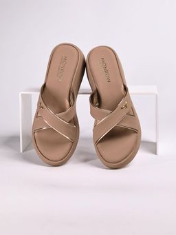 Monrow - Anne Beige Wedge Heels
