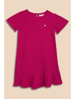 Allen Solly - Girls Pink Print Party Dress