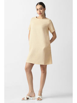 Van Heusen - Women Beige Textured Formal Dress
