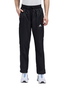 adidas - Men Black Polyester Solid Trackpant