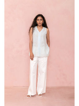 LABEL NAARITI - Aslesha Blue Top