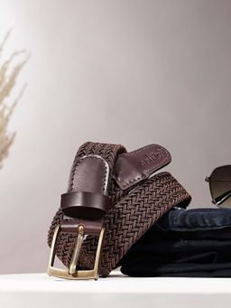 Celtic - Premium Brown Braided Stretch Reversible Belt