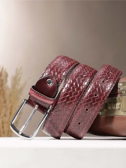 Celtic - Trendy Brown Leather Belt with Metal Buckle