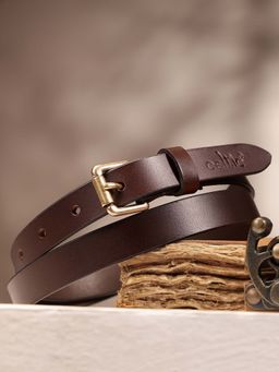 Celtic - Premium Brown Leather Belt for Women