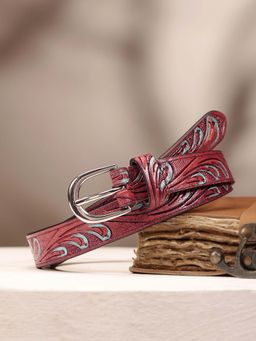 Celtic - Premium Leather Belt with Silver Buckle Stylish and Durable