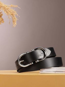 Celtic - Premium New Designer Black Milled Leather Belt
