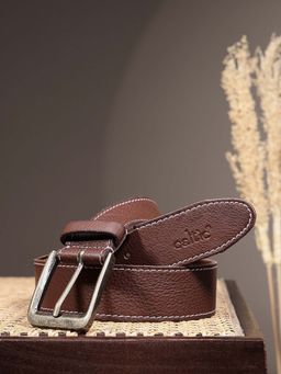 Celtic - Stylish Girls Brown Leather Belt with Stitching Trendy