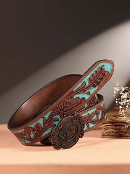 Celtic - Crafted Elegance Hand-Carved Leather Belt
