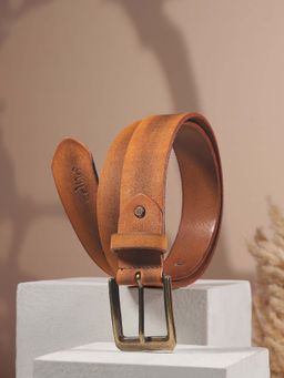 Celtic - Premium Tan Leather with Golden Buckle Belt