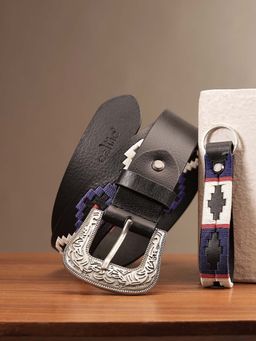 Celtic - Premium Black Leather Polo Belt