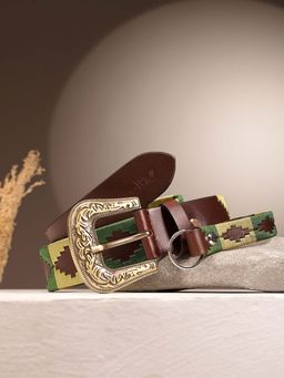 Celtic - Brown Leather Polo Belt