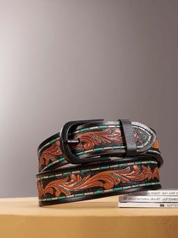 Celtic - Brown Leather Hand-Carved Stylish Belt