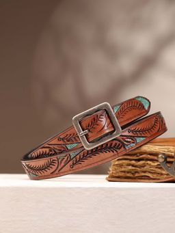 Celtic - Stylish Leather Tan Belt