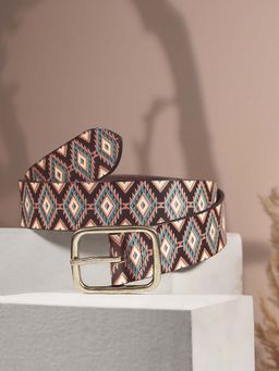 Celtic - Stylish Printed with Silver Buckle Belt