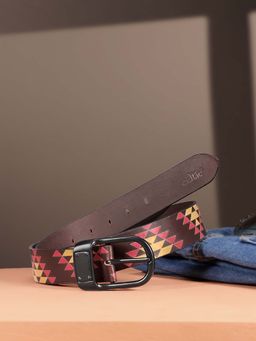 Celtic - Multicolor Printed with Black Buckle Belt