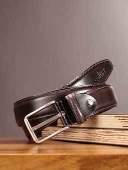 Celtic - Premium Handcrafted Men Tan Leather Belt with Classic Silver Buckle