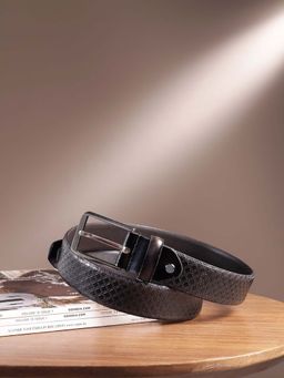 Celtic - Premium Handcrafted Men Textured Leather Belt with Classic Silver Buckle