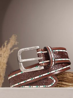 Celtic - Premium Handcrafted Floral Tooled Leather Belt