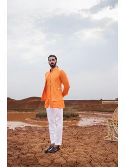 Runit Gupta - Tangerine Boat Bundi Jacket