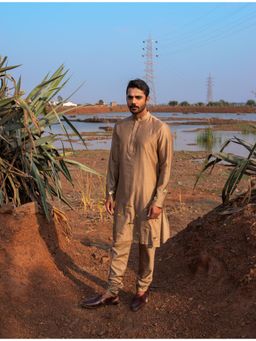 Runit Gupta - Lotus Bliss Kurta with Churidar (Set of 2)