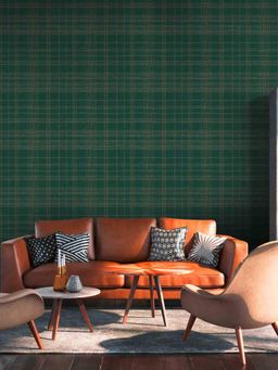 Excel - Wallpaper Green Scott Checkered With Gold Lines