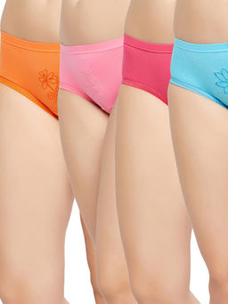 Secrets By ZeroKaata - Women Printed Basic Cotton Briefs - Multi-color (Pack of 4)