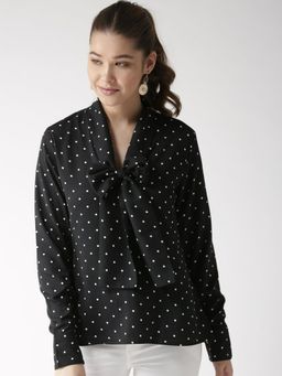 Twenty Dresses by Nykaa Fashion - Black Dont Be So Formal Polka Top