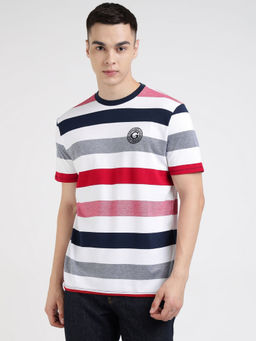 Guess - Men Multi-Color Stripes T-Shirt