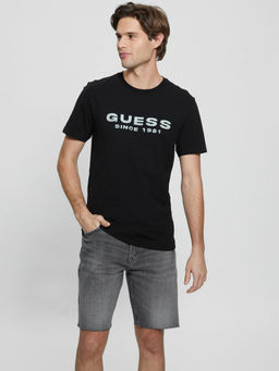Guess - Men Black Printed T-Shirt