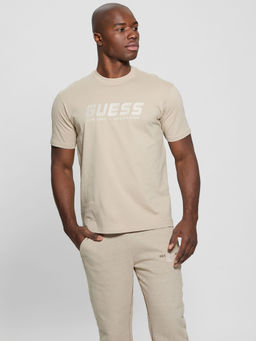 Guess - Men Beige Printed T-Shirt