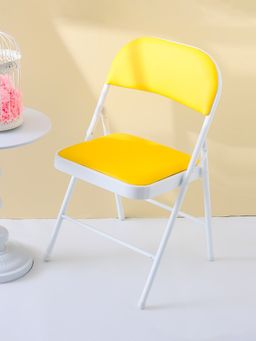 Savya Home - Folding Chair With Padded Seat and Backrest Yellow