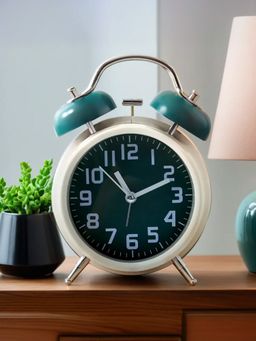 Savya Home - Alarm Clock With Night Light Green