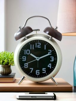 Savya Home - Alarm Clock With Night Light and Stop Watch Timer Black, Medium