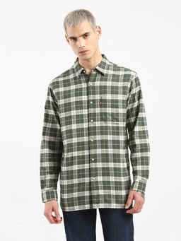 Levi's - Men Green White Casual Shirt