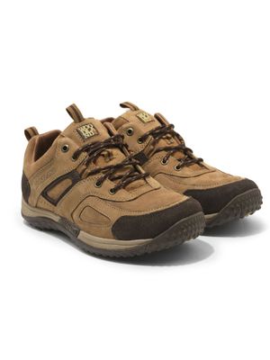 Woodland And Yellow Camo Print Men's Sneakers