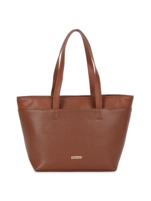 Buy Fastrack Brown Dual Textured Fastrack Tote Bag For Women Online